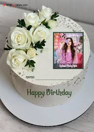birthday cake with name and photo