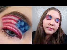 flag fourth of july eyeshadow tutorial