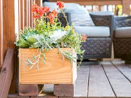 wooden containers into garden planters