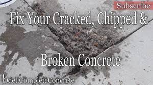 chipped ed or broken concrete