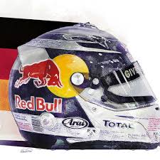 This is a 3d low poly model ,it was designed to provide a high definition in a low poly. Sebastian Vettel Red Bull Helmet Raceprints