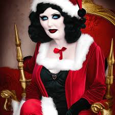 goth mrs claus in the boudoir