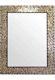 Luxe Mosaic Glass Framed Wall Mirror