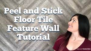 stick floor tile feature wall tutorial