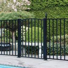 Black Aluminum Fence Pool Gate