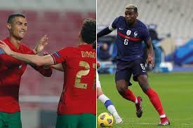 Raphael varane (france) header from the centre of the box misses to the right. Football Match Today Clash Of Europe S Top Two Teams As Portugal France Go Head To Head