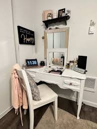 white vine makeup vanity desk for