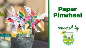 diy paper pinwheel kids summer craft