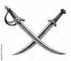 Crossed pirate swords