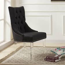 set of 2 carey dining chair black