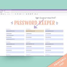 Keep Track Of Your Passwords With This Free Printable