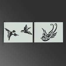 Swallow Stencil Bird Shabby Chic Mylar