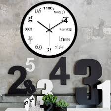 creative geek math number wall clock