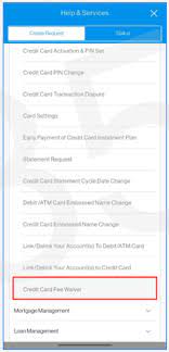 credit card fee waiver standard