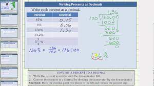 convert percenes to decimals two