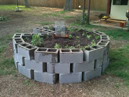 cinder block raised garden beds