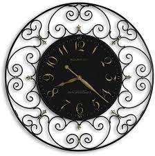 wrought iron clock black iron