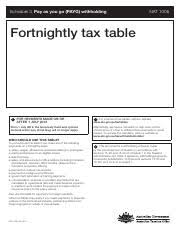 fortnightly tax table 2016 2016 2016