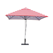 Market Umbrella Red White Stripe