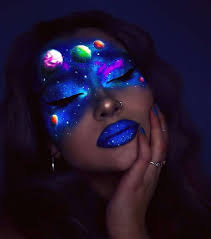 creativity with colorful neon makeup