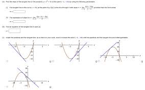 Tangent Line To The Parabola 9x