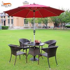Garden Wicker Chair Set With Umbrella