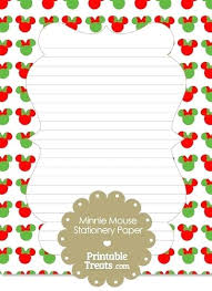 Free Printable Christmas Letterhead Paper Mouse Stationery From