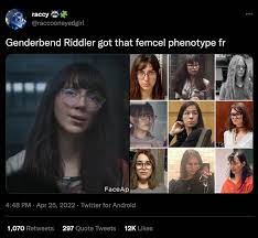 Genderbend Riddler got that femcel phenotype fr | Femcel | Know Your Meme