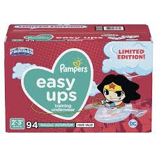 Pampers Easy Ups Justice League Girls Training Underwear Size 4 2t 3t 94 Count