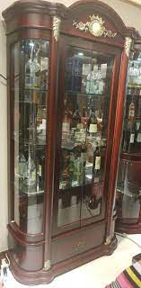 lighted courier china cabinet with