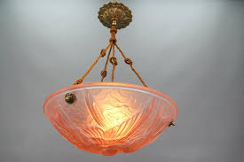 Pink Frosted Glass Pendant Light