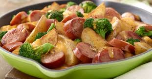 potato broccoli smoked sausage