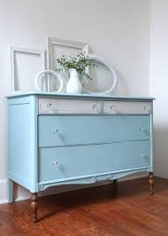 A Blue Juniper Dresser With Cut Glass