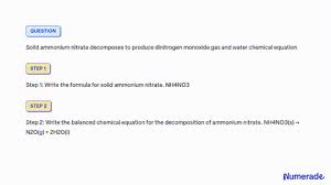 Solved Ammonium Nitrate Decomposes