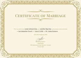 Marriage Certificate Template 12 Word Pdf Psd Format Download