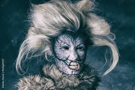 scary halloween demonic woman makeup
