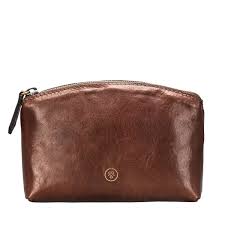 luxury leather makeup bag for las