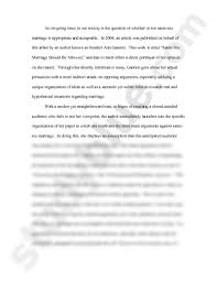 writing a argumentative essay an outline same sex marriage 