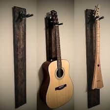 rustic handmade guitar hanger