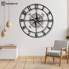 Compass Wall Clock Large Wall Clock