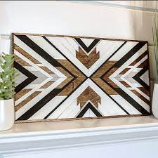 Geometric Wood Wall Art Laser Cutting