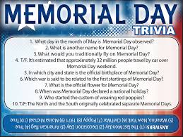 We include hard or easy questions, all with answers, of course! Memorial Day Trivia Jamestown Gazette