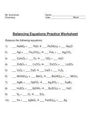 chemistry balancing equations worksheet