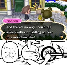 When you lay down on it, you'll be asked if you want to sleep or just lay down. Animal Crossing Comics Mountain Bike By Deinexim On Deviantart