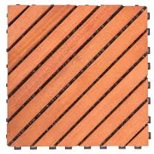 Wood Interlocking Deck Tile