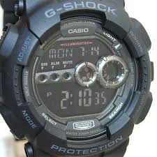 Black resin band digital watch with black face. New Casio G Shock Gd 100 1bjf Clock Watch Casio Gd 100 1bjf Be Forward Store