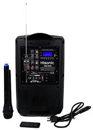 Hisonic hs210 portable rechargeable pa, wireless. Hisonic Hs419 150 Watts 8 Full Response Bluetooth Speaker And Wireless Rechargeable Portable Pa System
