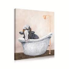 The love of animals is universal, as each animal symbolizes different attributes in different cultures. Buy B Blingbling Bathtub Cow Picture Wall Art Time To Shower Funny Cow Pictures Bathroom Wall Decor Rustic Farm Animal Poster 12x12 Online In Indonesia B08mw2xp5r
