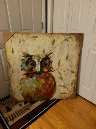 Pier 1 Quirky Owl Art Canvas Print 39