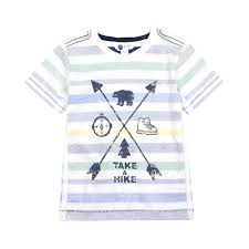 Petit Lem Boys Striped T Shirt Nature Boy Sizes 2 7 2
